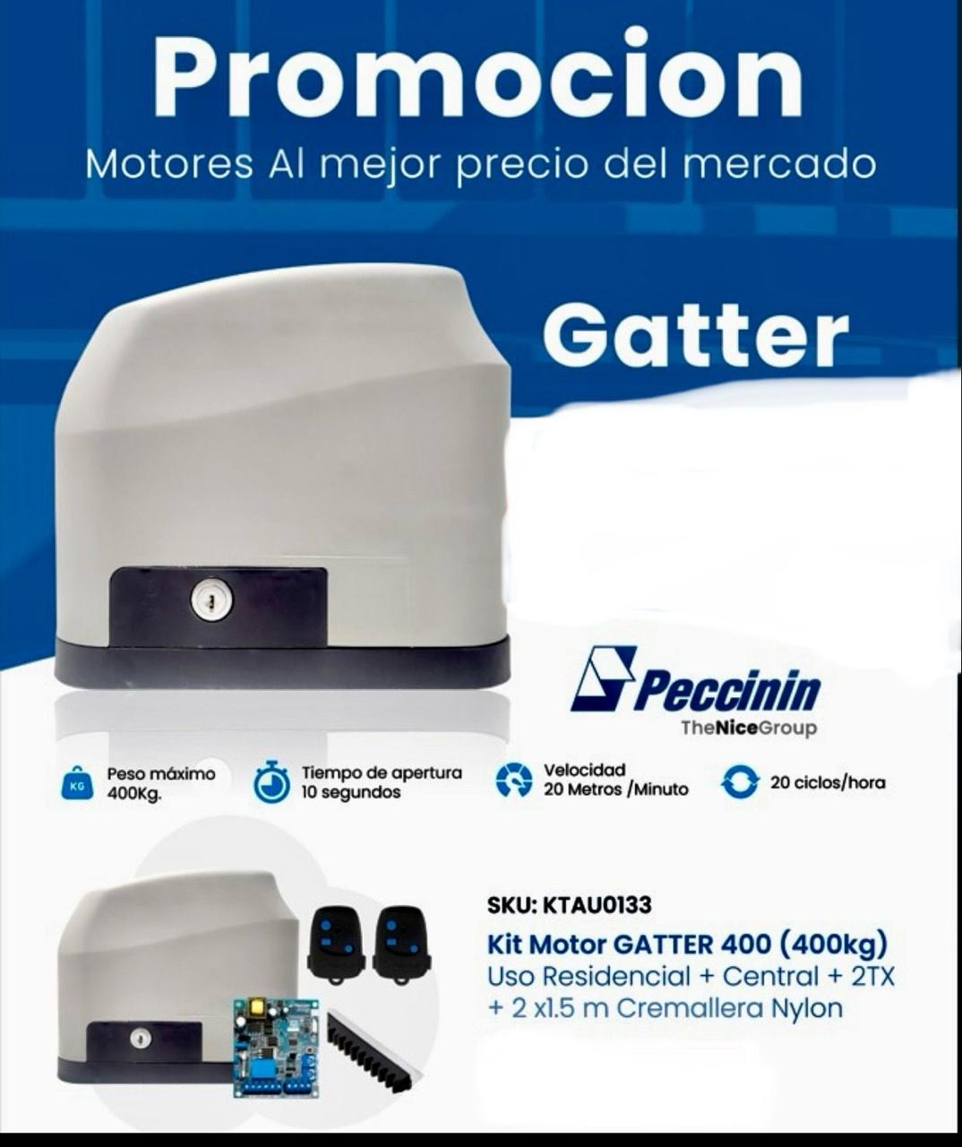 Kit Motor para Portón Corredizo Gatter 400