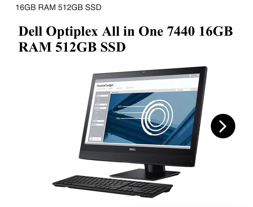 Computador All in One Dell Optiplex 7440 (16GB RAM / 512GB SSD)